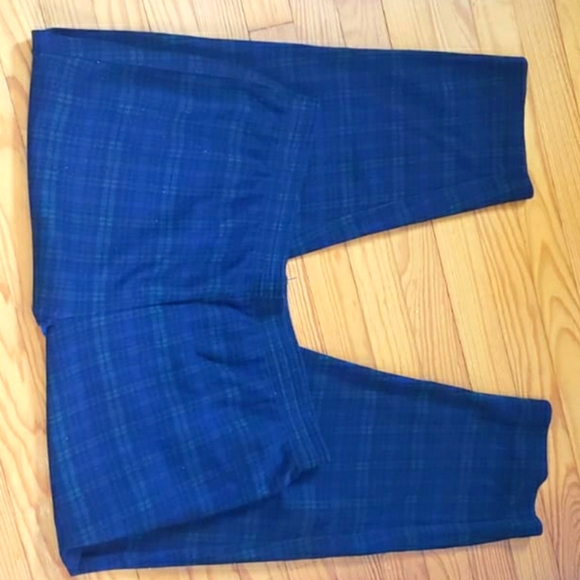 Tartan Blue and Green Plaid Pants - Picture 2 of 2